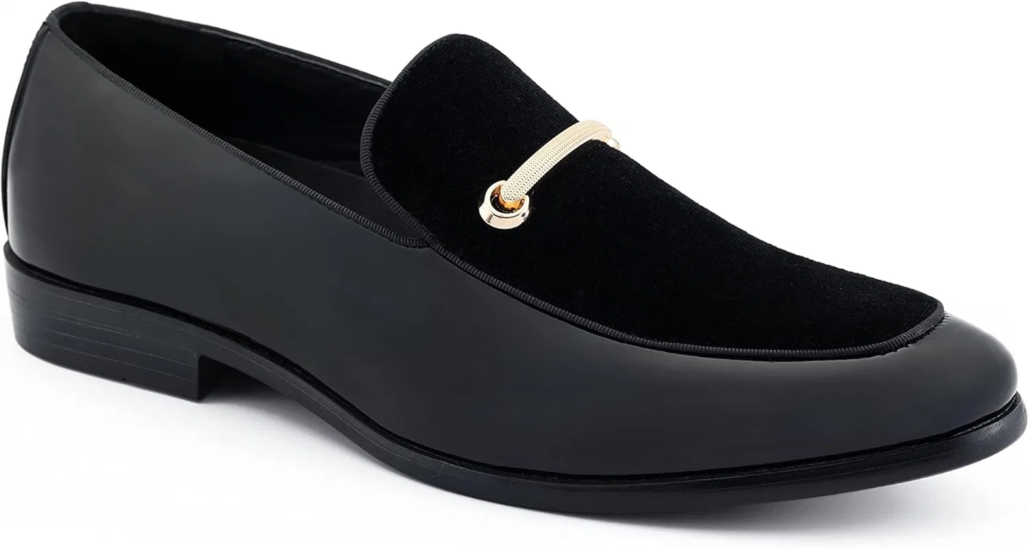 Лоферы вельветовые с цепочкой Amali, Black