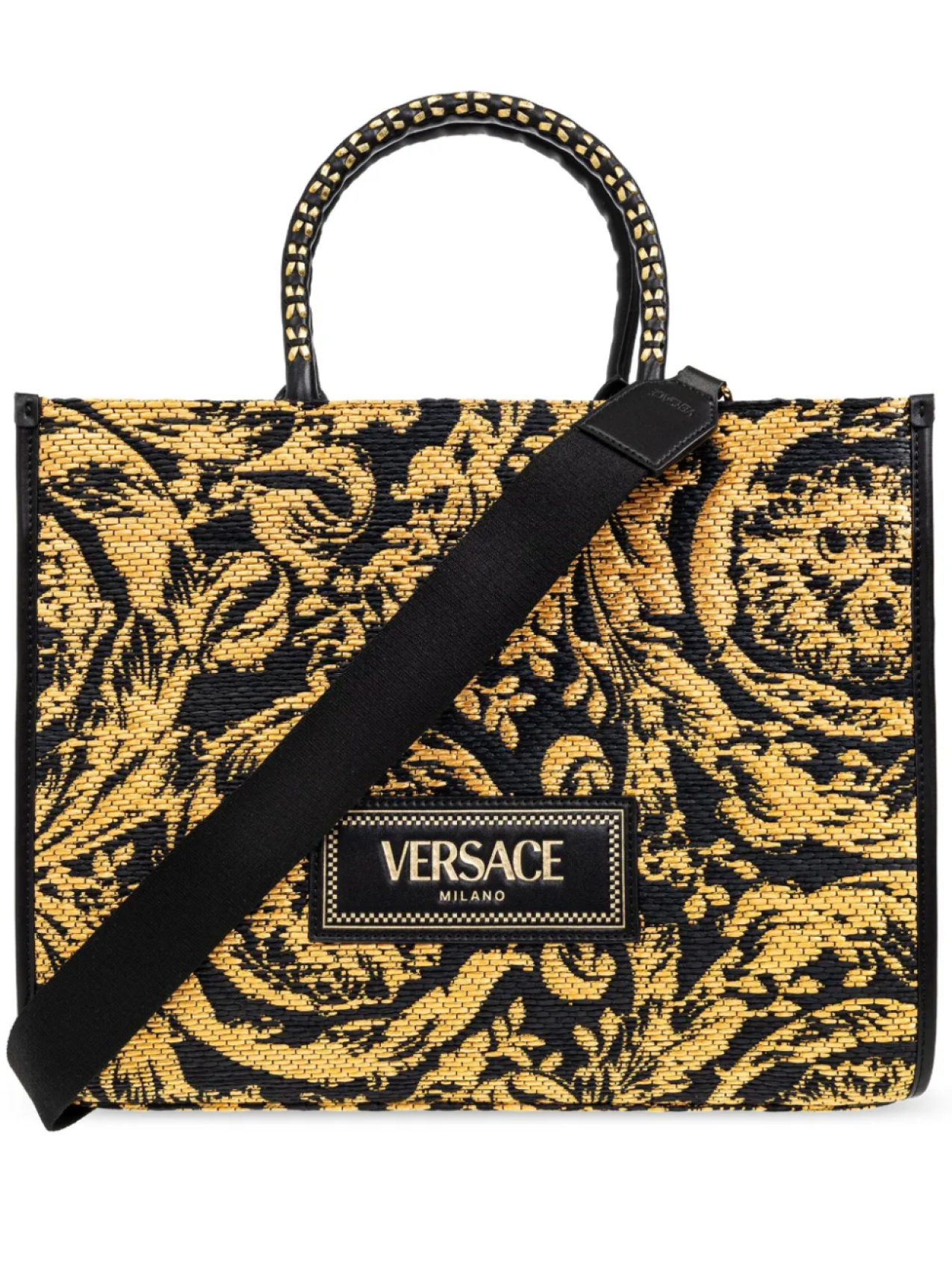

Сумка-шоппер с принтом Barocco Versace, черный