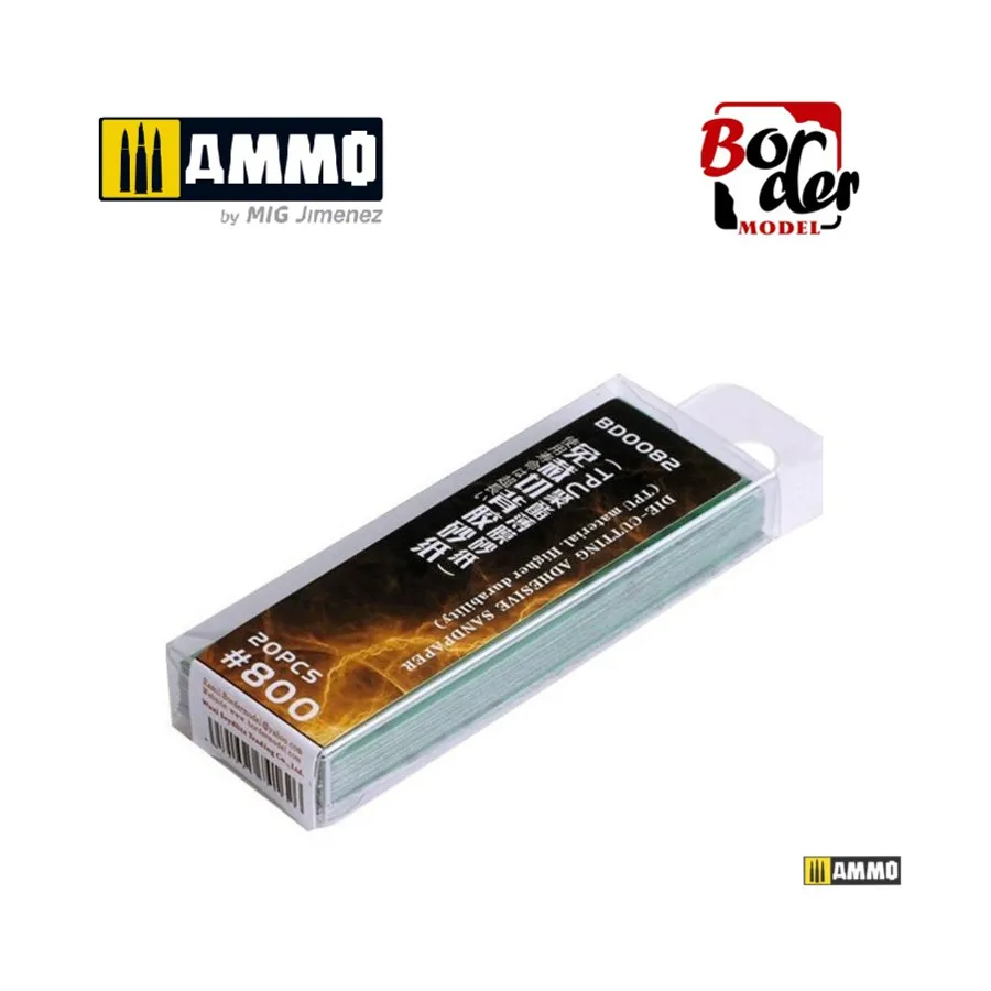 

Клейкая наждачная бумага для высечки (материал ТПУ) 800, Border Model Supplies