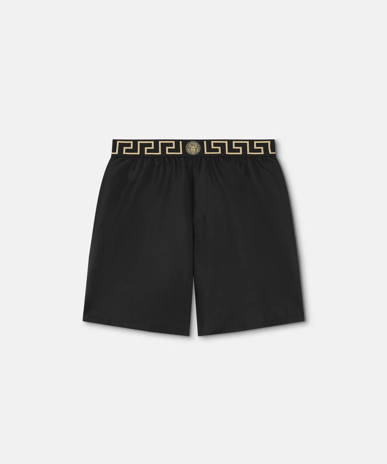 Плавки бордовые с узором Greca Versace, черные