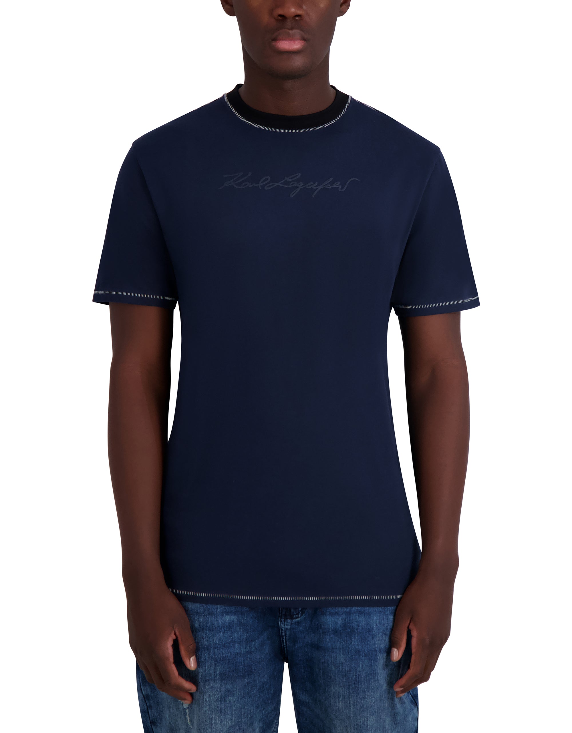 

Футболка с логотипом interlock signature KARL LAGERFELD PARIS, цвет No Color