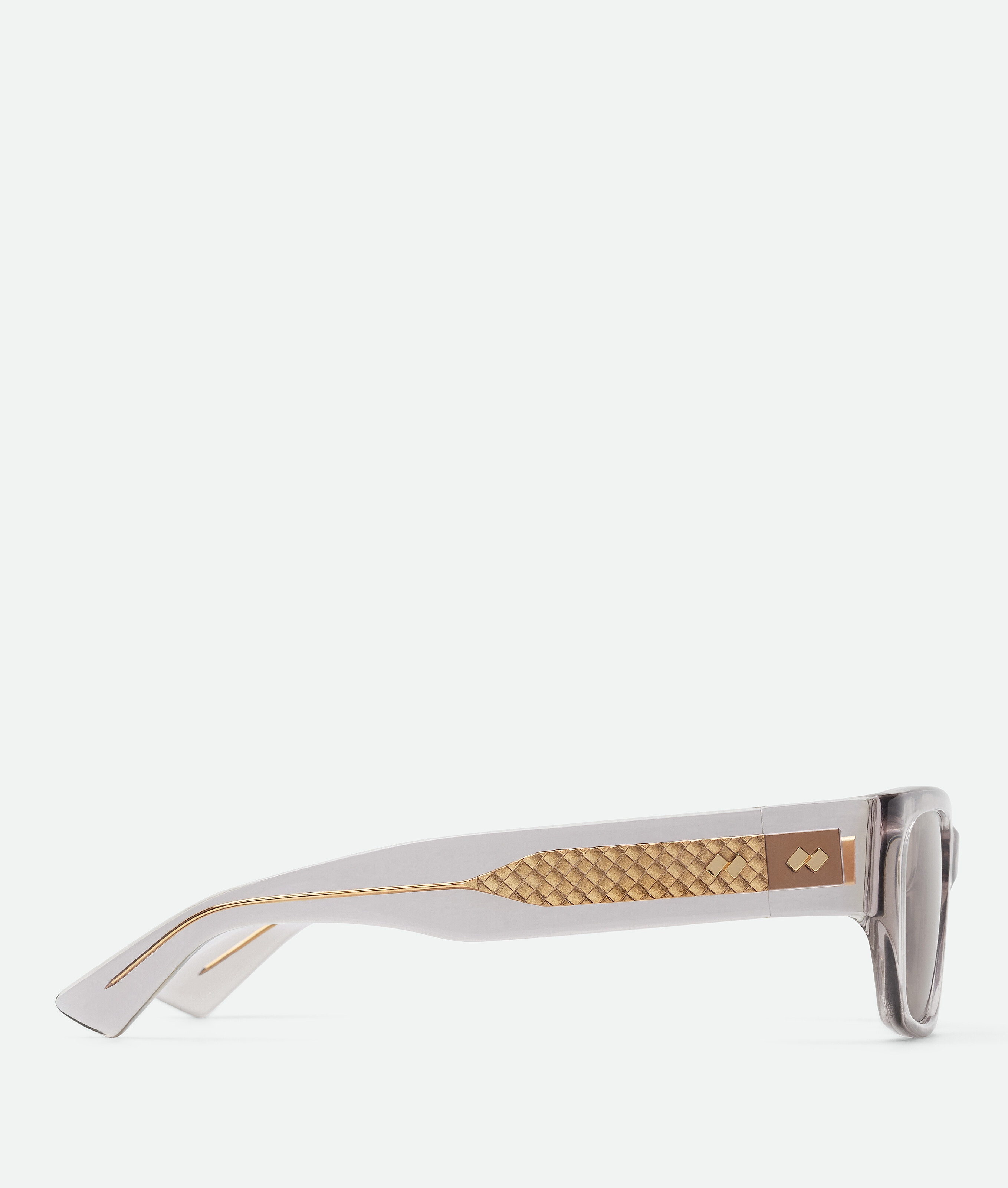 Intrecciato square sunglasses BOTTEGA VENETA, серый — фото 3