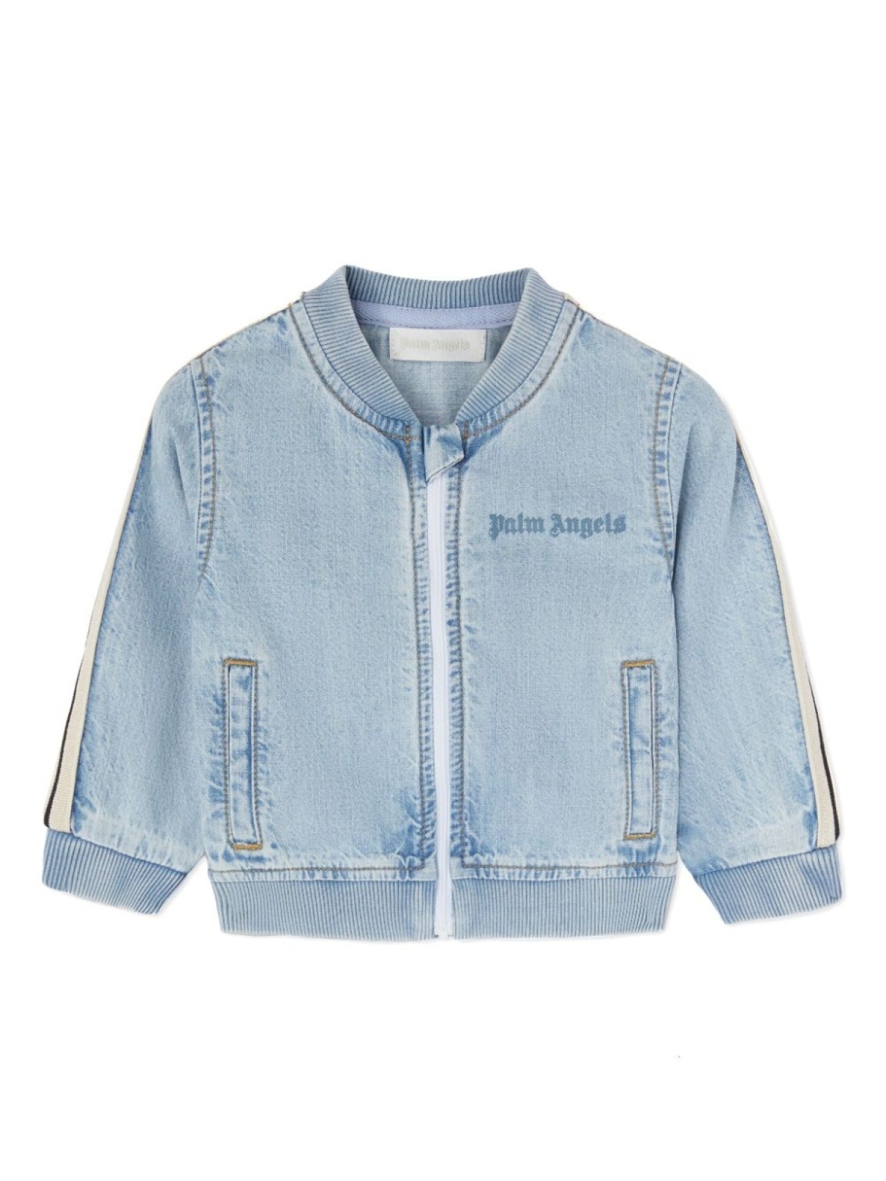 

Palm Angels Kids куртка с вышитым логотипом, синий
