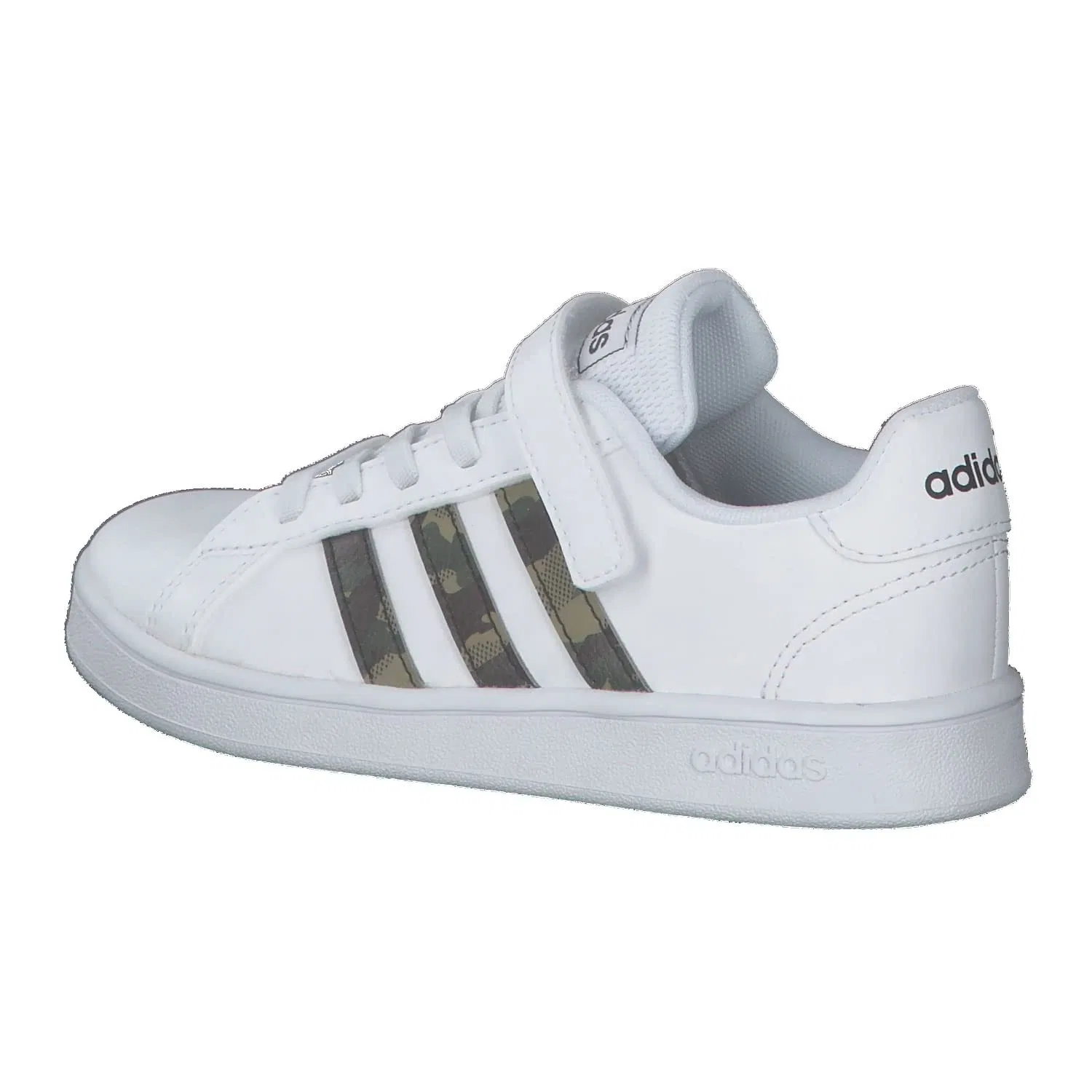 Детские кроссовки для мальчиков с закрытым носком Grand Court El C Adidas, White Core Black Carbon — фото 3