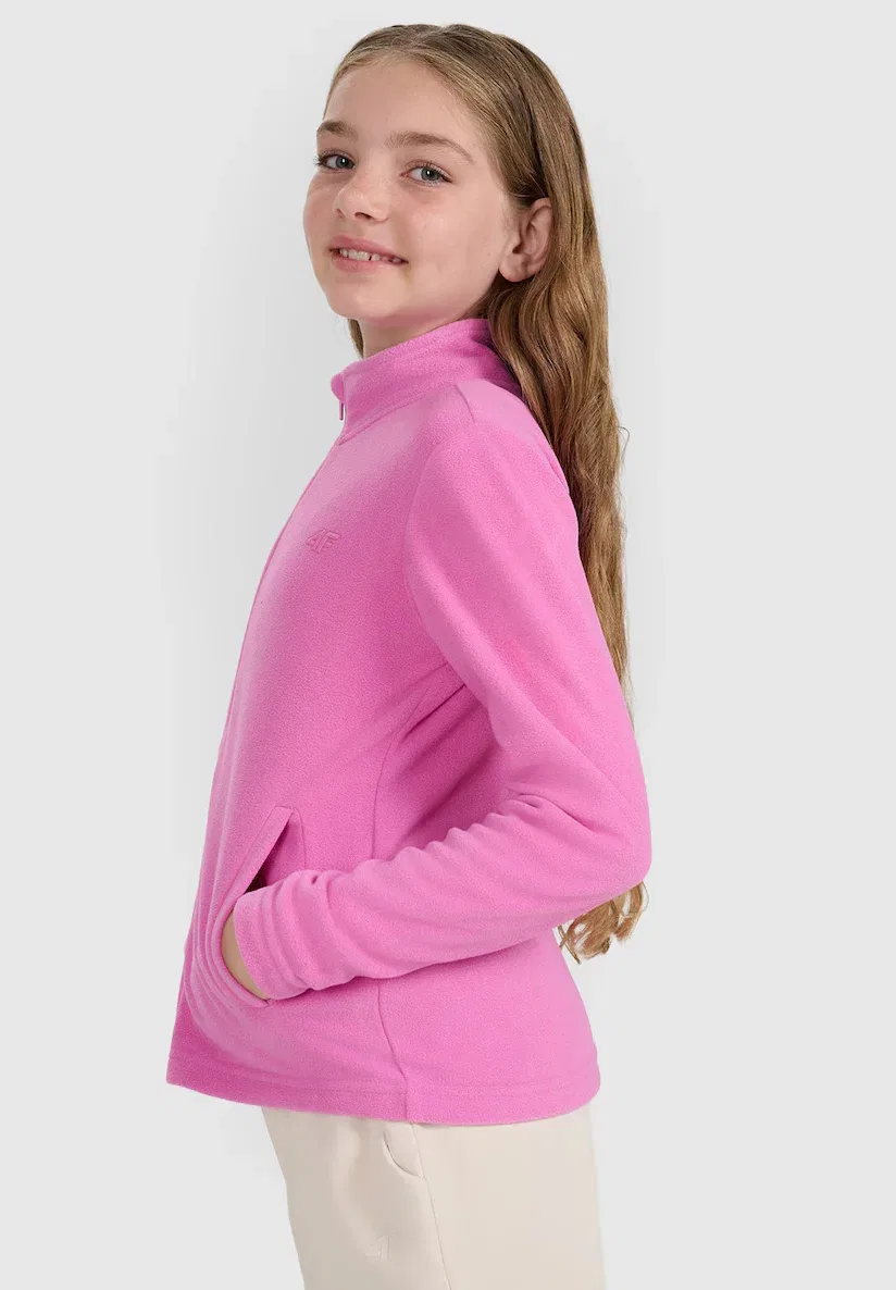 Polar ze stójką slim dziewczęcy - флисовая куртка 4F, Pink — фото 4