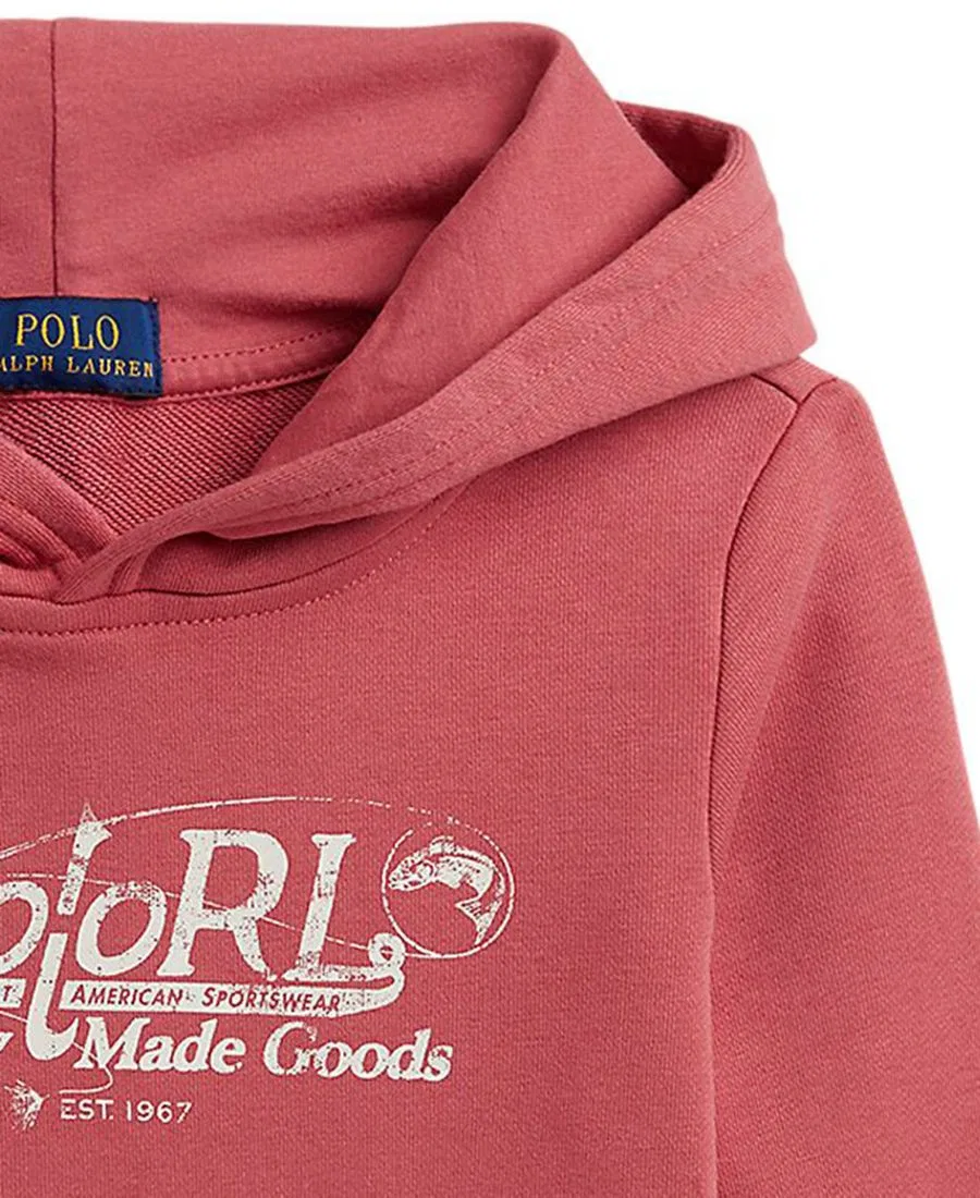 Худи из футера с принтом Polo Ralph Lauren, Adirondack Berry — фото 3
