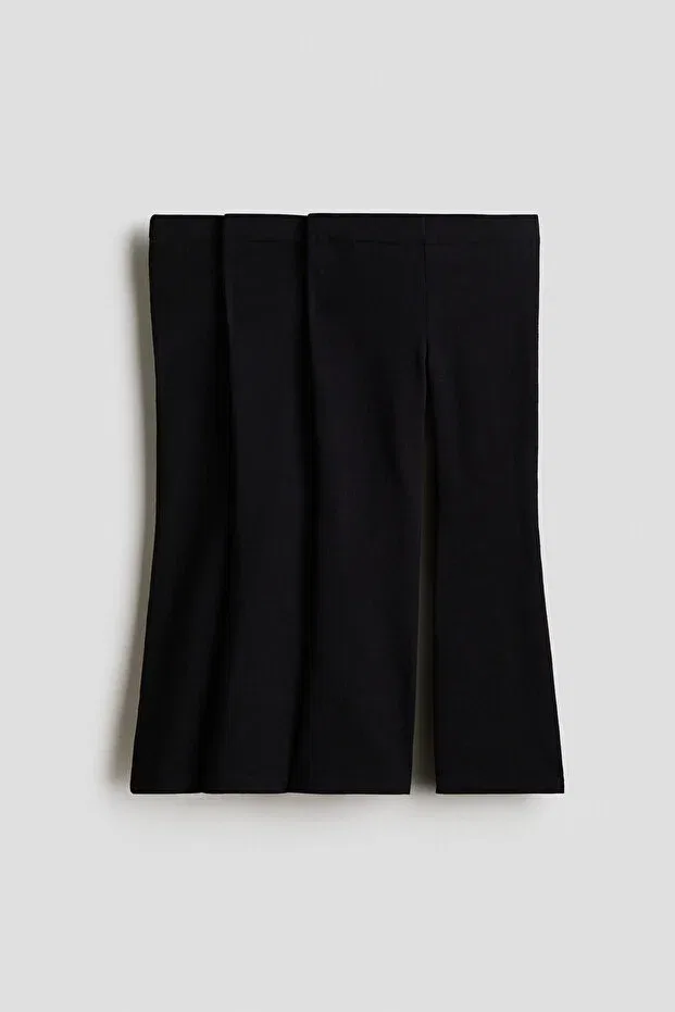 Детские леггинсы для девочек 3-предметный набор H&M, Black
