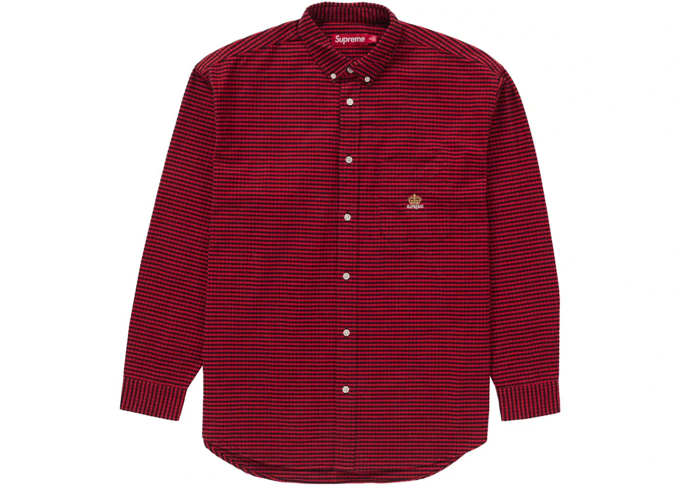 Мужская рубашка из фланели с принтом Supreme Shirt, Red Plaid