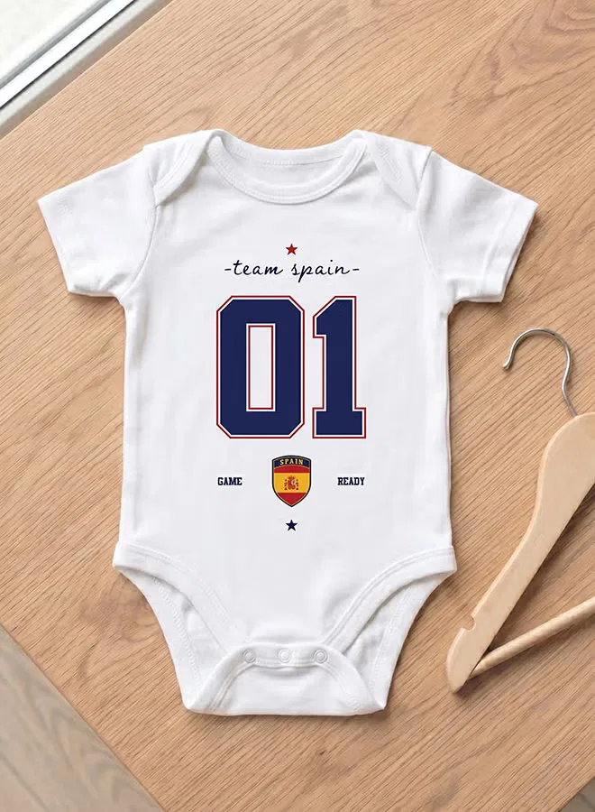 Боди-комбинезон с принтом футбольной тематики Little Champion Nurtur, белый — фото 2