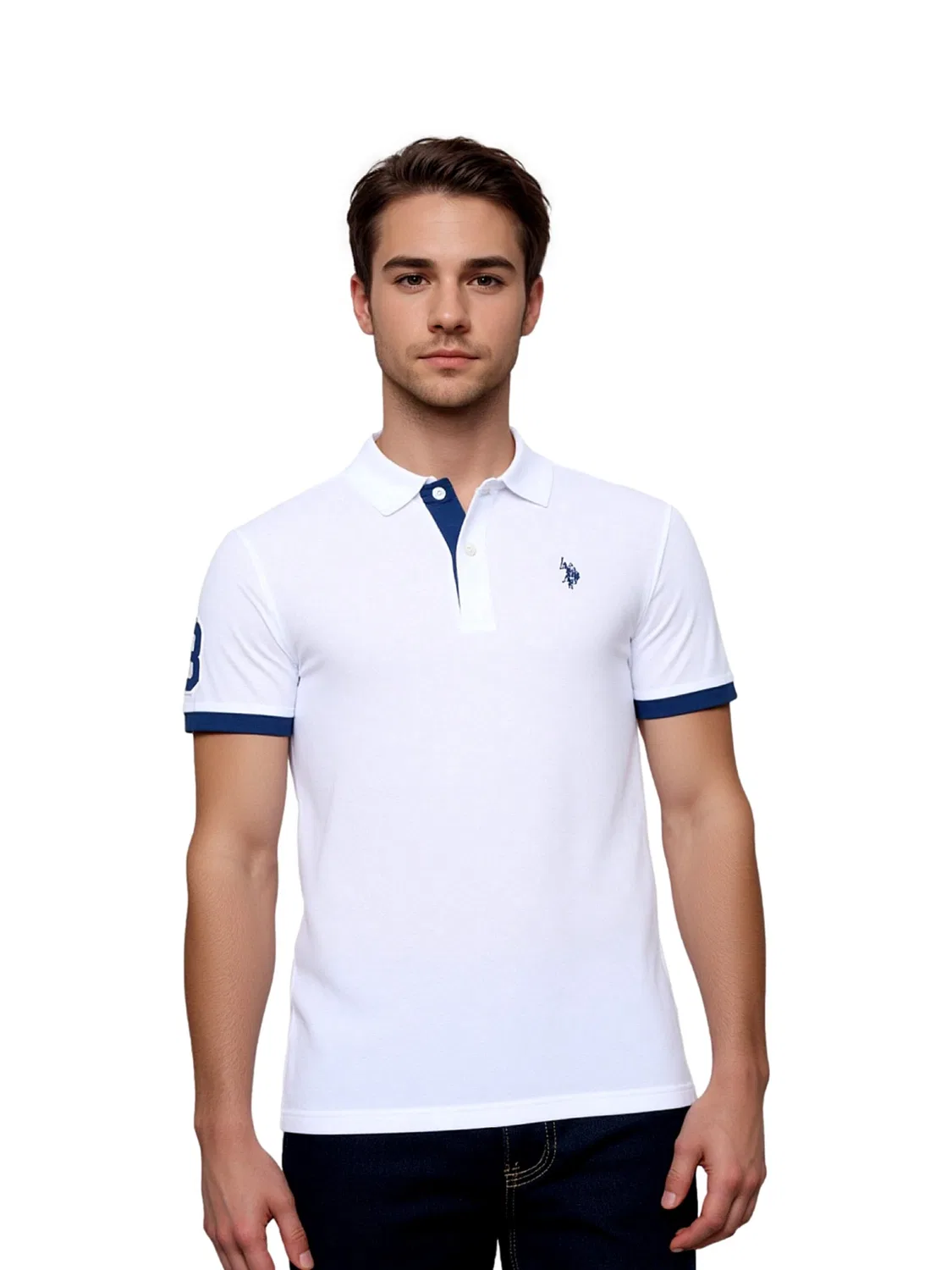 Футболка U.S. POLO ASSN. Big DBH № 3 белого цвета — фото 3