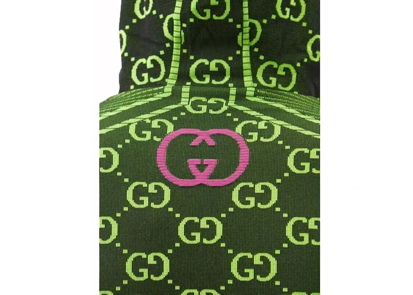 Мужская куртка с принтом GG Tubular Jersey Gucci, Black/Green — фото 2