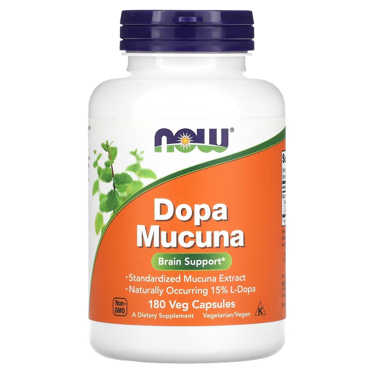 

Добавка NOW Foods Dopa Mucuna, 180 растительных капсул