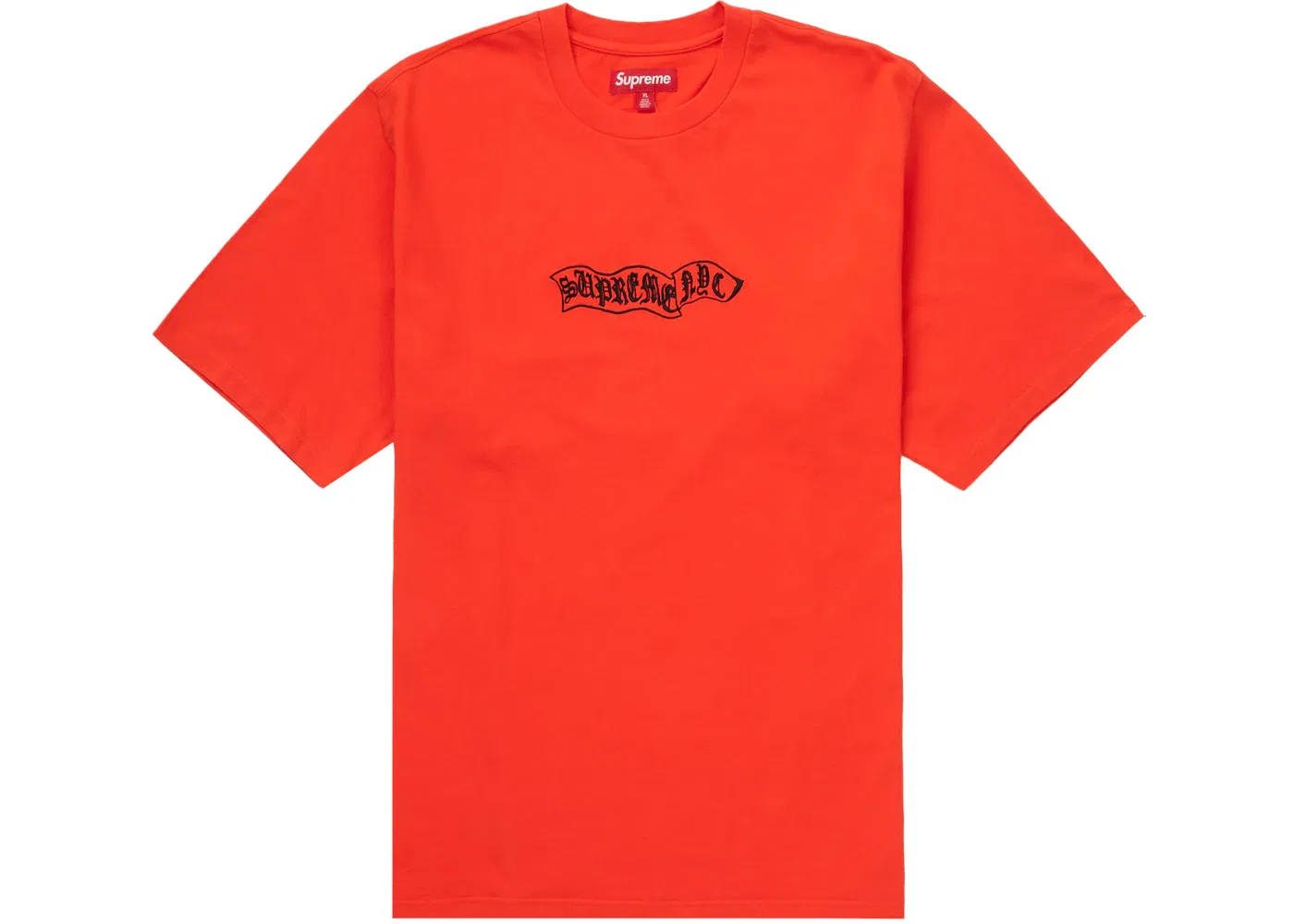 Мужская футболка Supreme Banner S/S Top Orange