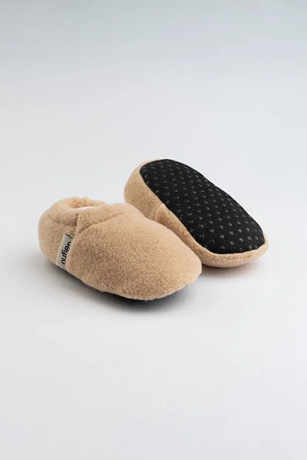 Детские пинетки без скольжения с подкладкой Pufien, Beige — фото 3