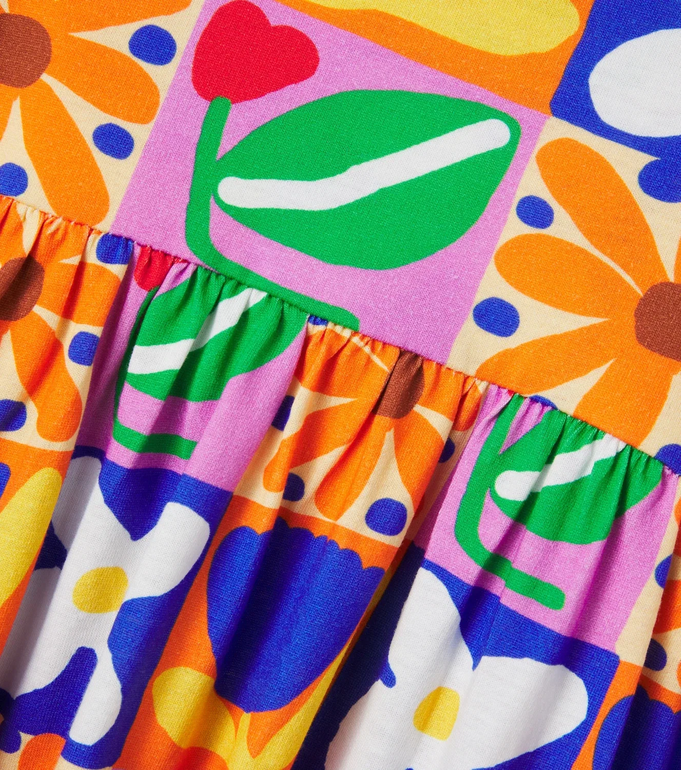 Повседневное хлопковое платье с цветочным принтом Est Multiflor Fundo Colorido Fábula, мультиколор — фото 3