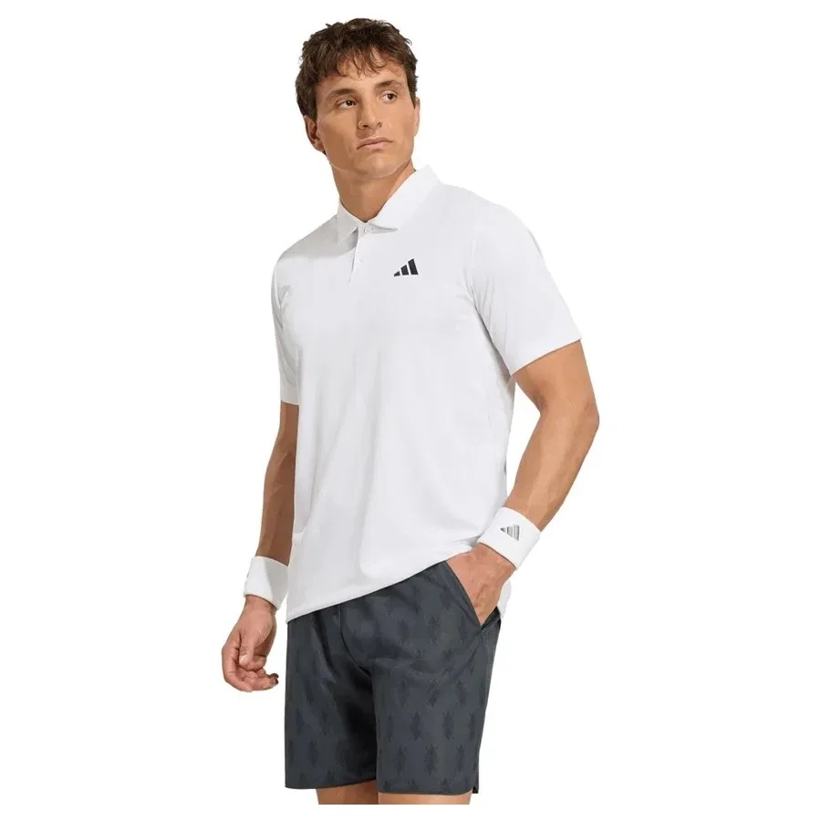 Спортивная футболка Club Graph Polo с коротким рукавом adidas, Белый — фото 2