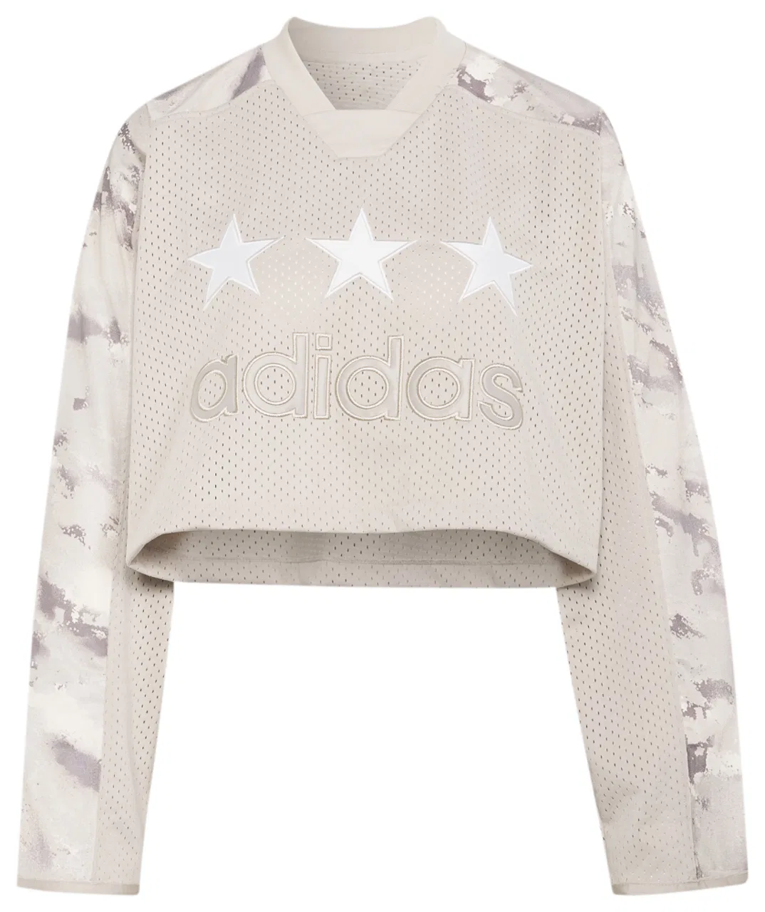 Женская футболка дышащая укороченная Cropped FEM HOC Jersey Adidas, Wonder Beige/Beige — фото 4