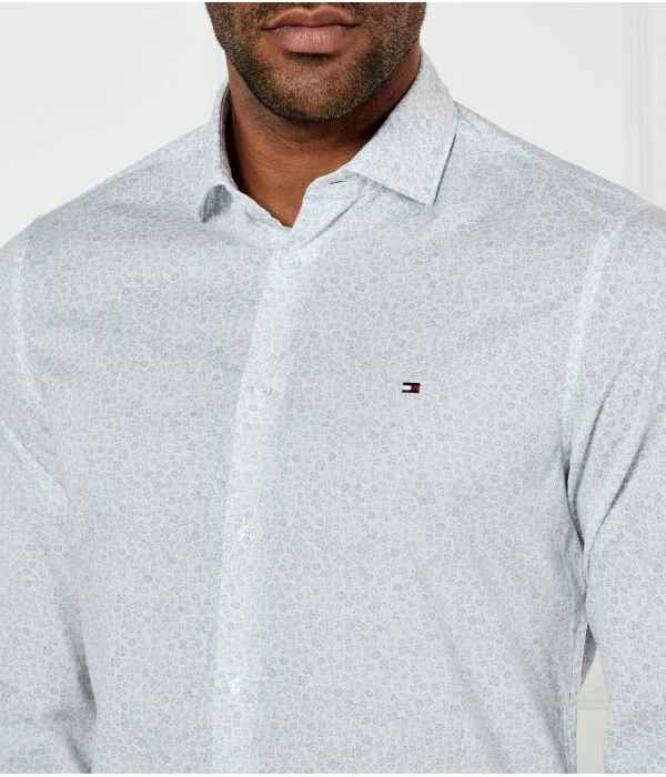 Мужская рубашка с принтом Floral Slim Fit Tommy Hilfiger, белый — фото 4