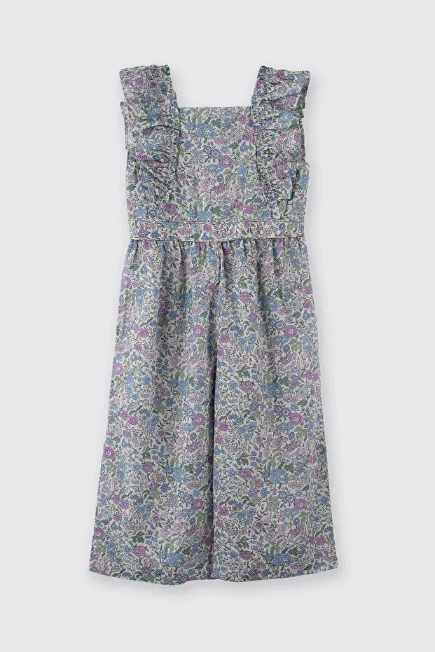 Детский комбинезон для девочек с цветочным принтом Liberty fabric floral patterned Made With Liberty Fabric, Lila