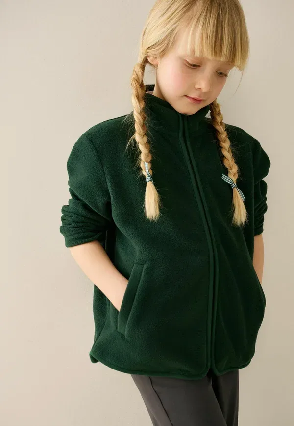 Флисовая кофта на молнии, флис, Fleece jacket Next, green, зеленый