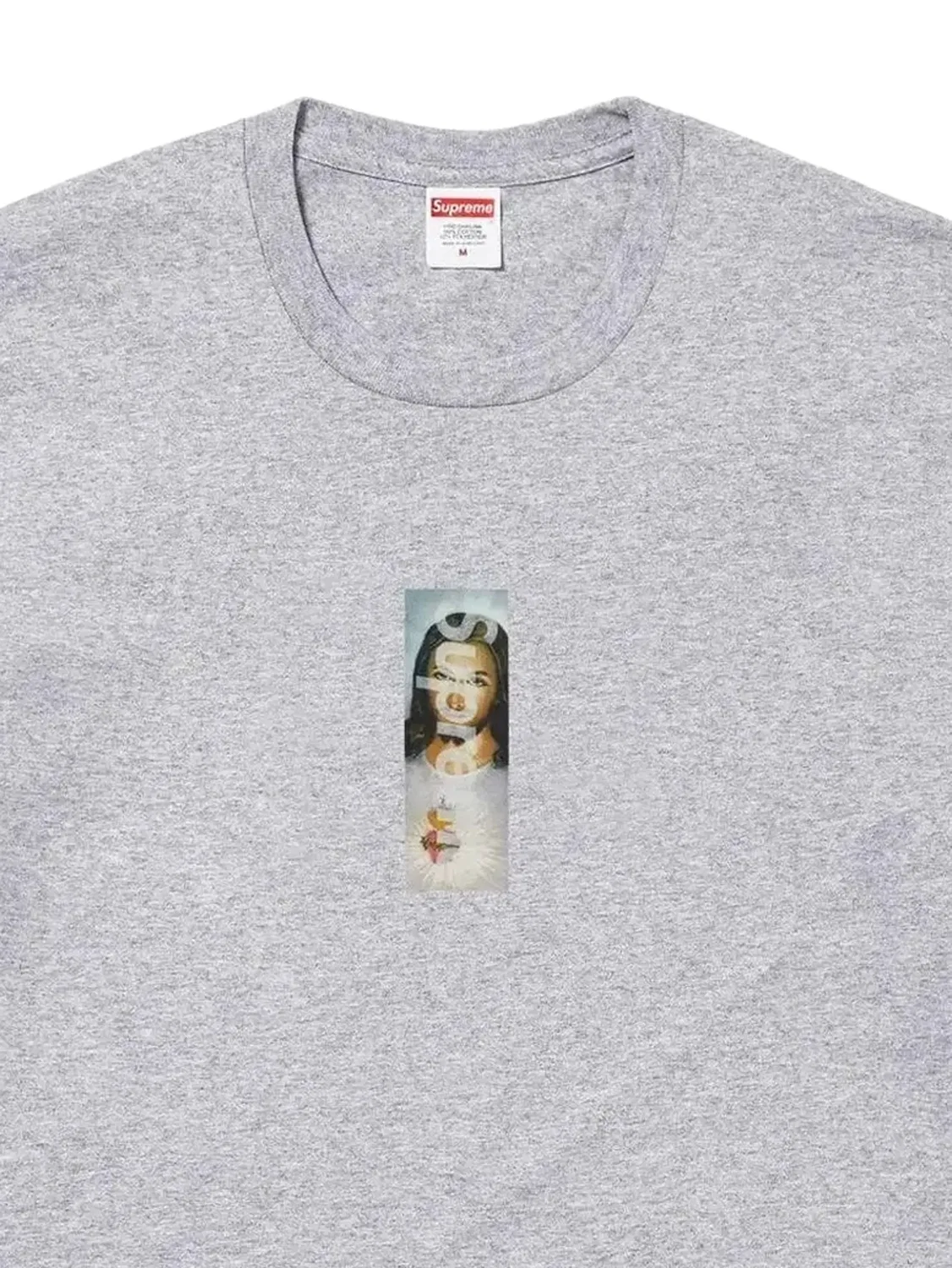 Футболка Prayer Card Box Logo серая Supreme, серый — фото 2