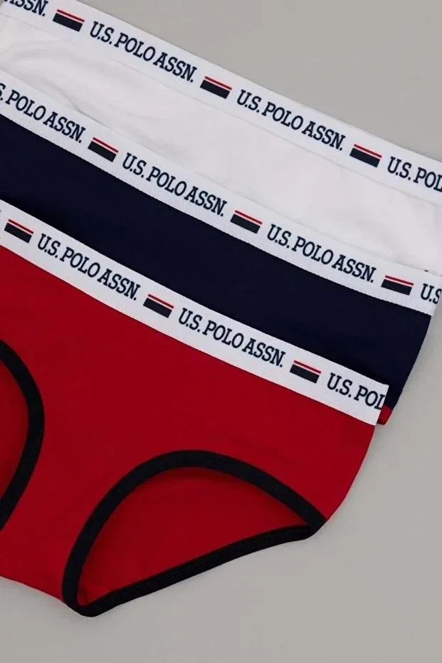 Детское для девочек трусы-слипы хлопковые 6-предметный набор U.S. Polo Assn., Navy Blue — фото 2