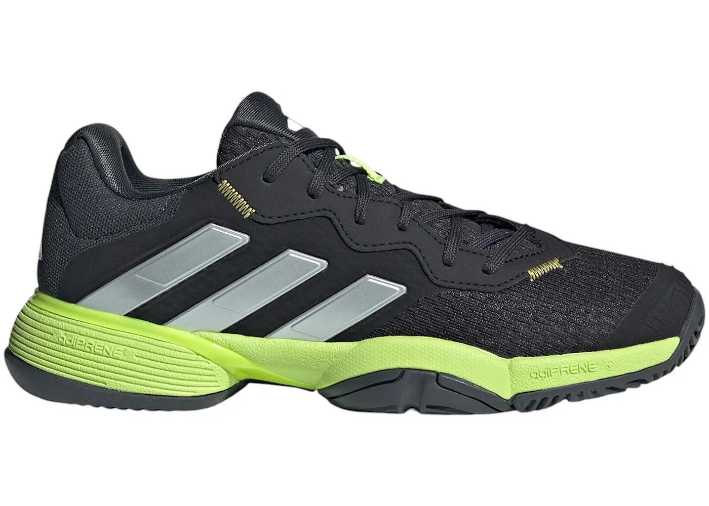 Детские кроссовки для мальчиков спортивные Adidas Barricade, Core Black/Zero Metalic/Lucid Lemon