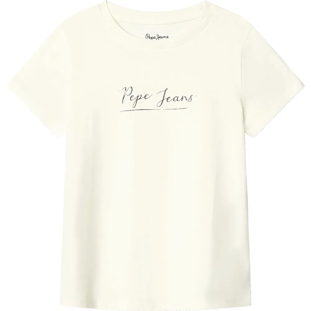 Детская футболка с коротким рукавом Pepe jeans, White