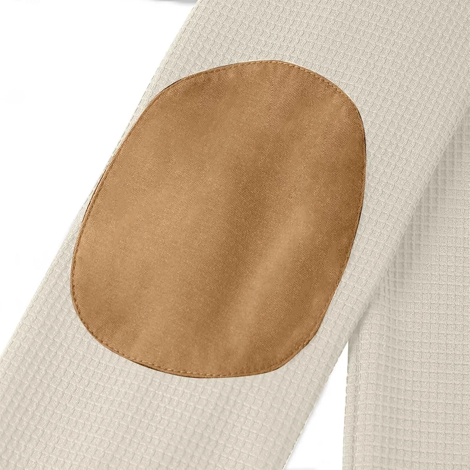 Мужская футболка с длинным рукавом и воротником-стойкой Generic, Beige — фото 3