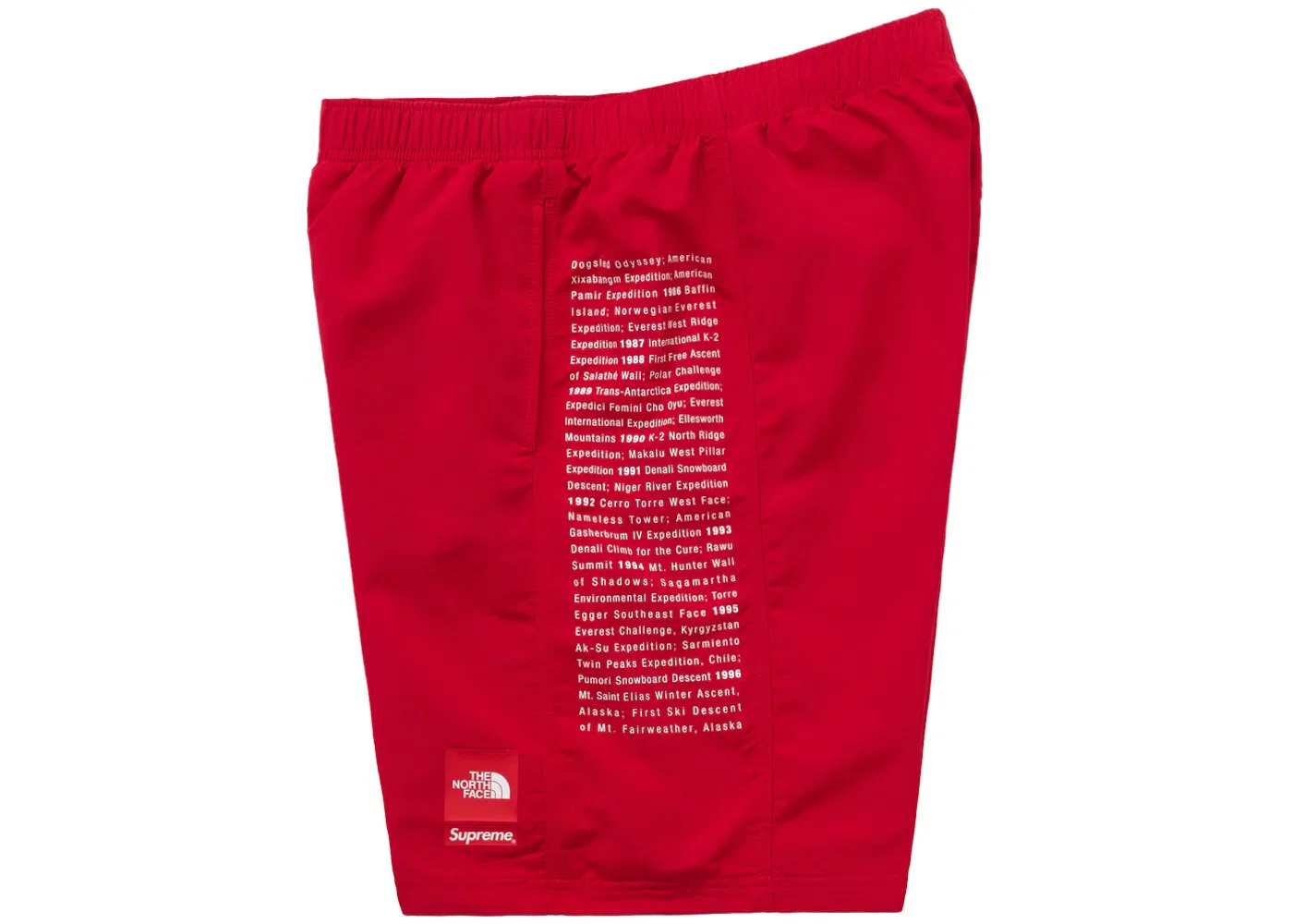 Мужские шорты с принтом Supreme The North Face, Red — фото 2