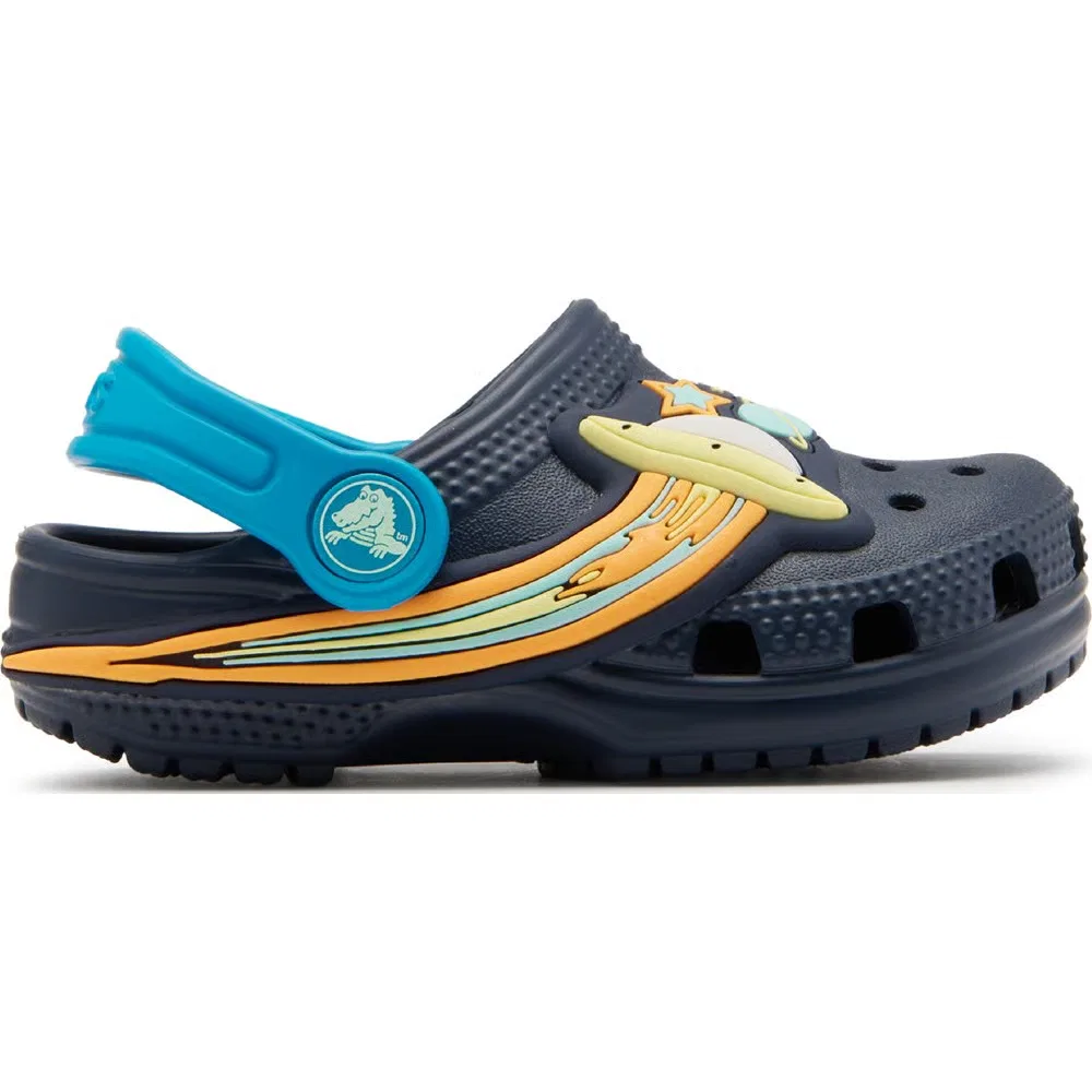 Детские классические светящиеся сабо Crocs, Navy Ufo — фото 2