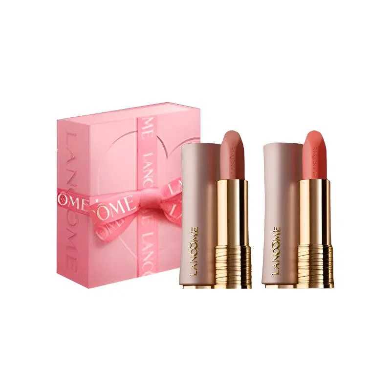 Женский набор губных помад с матовым финишем, Love You Natural Duo, LANCOME, Pink Gold #111+Pink Gold #196