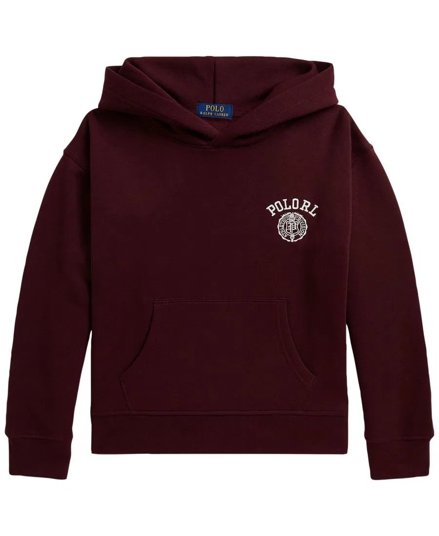 Худи из футера с вышивкой Polo RL Big Fit Logo Fleece Polo Ralph Lauren, Rich Ruby — фото 2