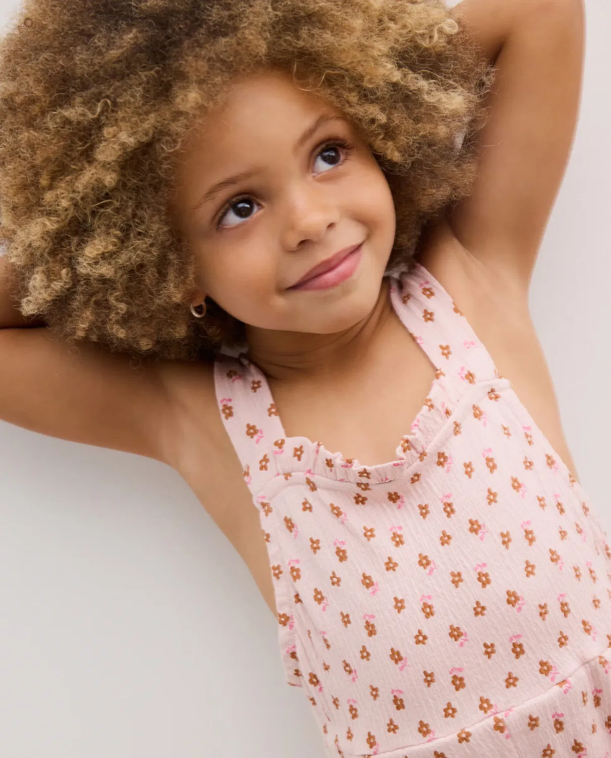 Детский комбинезон для девочек с принтом Wrinkled All Over Print Kids El Corte Inglés, Rosa — фото 2