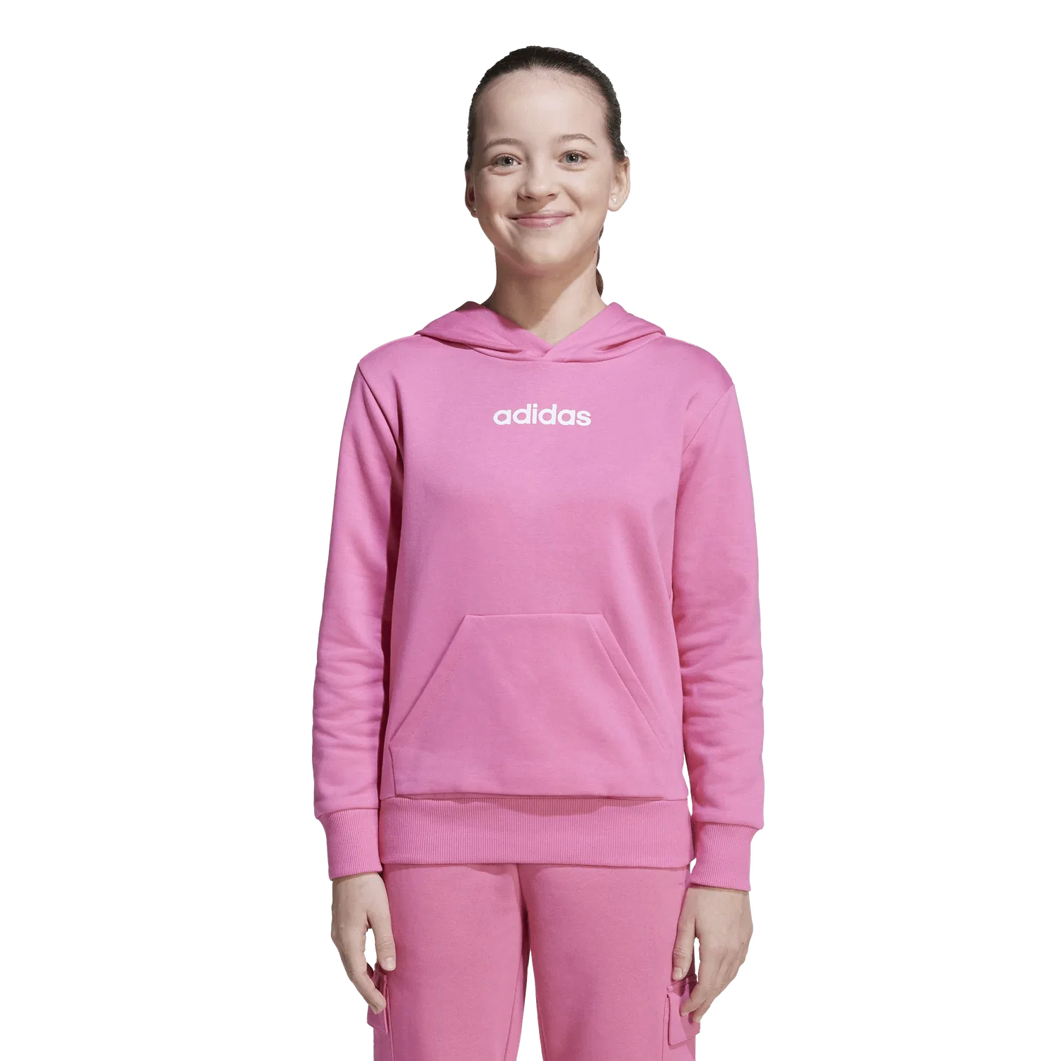 Детское худи с капюшоном Adidas, розовый — фото 2