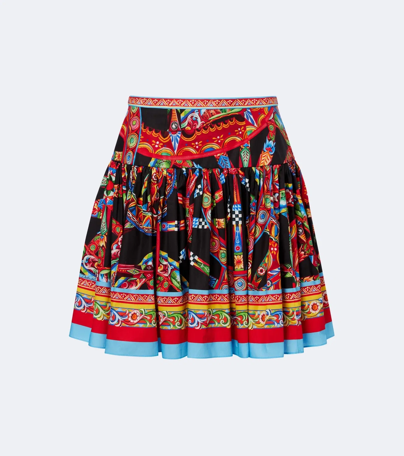 Мини-юбка Caretto из хлопка Dolce & Gabbana, мультиколор