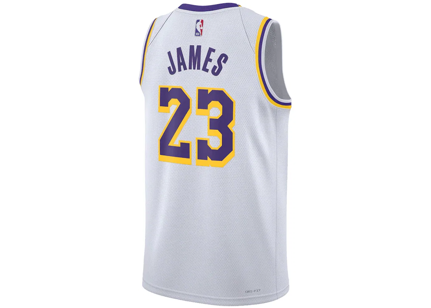 Мужская баскетбольная джерси с технологией Dri-FIT Nike NBA Los Angeles Lakers LeBron James Association Edition Swingman, White — фото 2