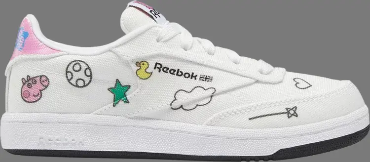 

Кроссовки peppa pig x club c slip-on 4 j 'play dreamy' Reebok, белый