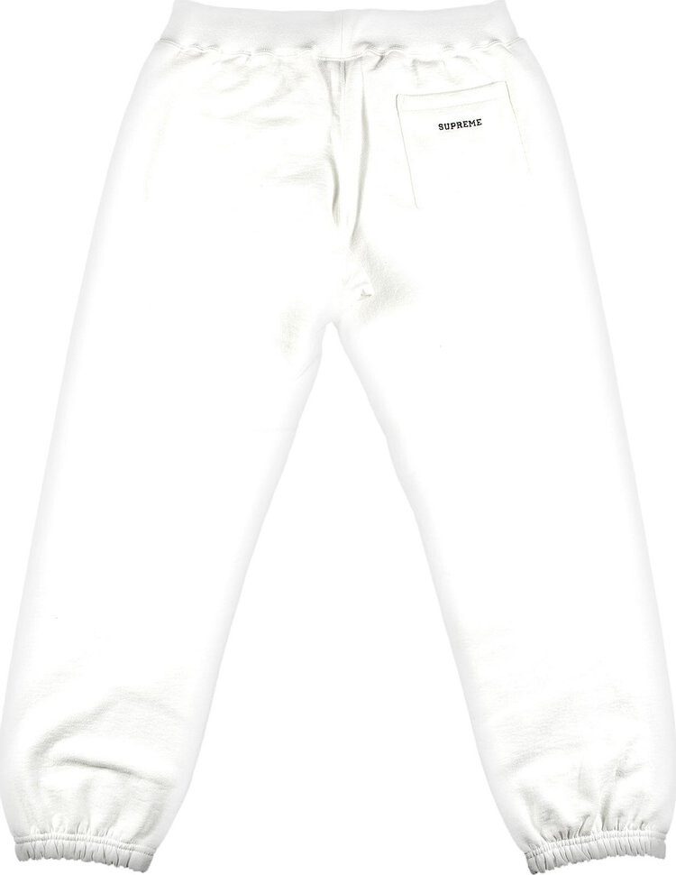 Спортивные брюки Supreme x Swarovski S Logo Sweatpant 'White', белый — фото 3