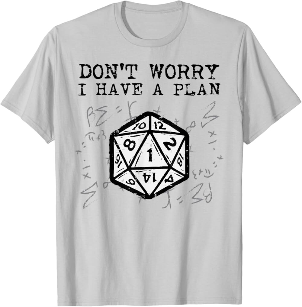 

Мужская футболка RPG Gamer Dont Worry I Have Plan, светло-серый