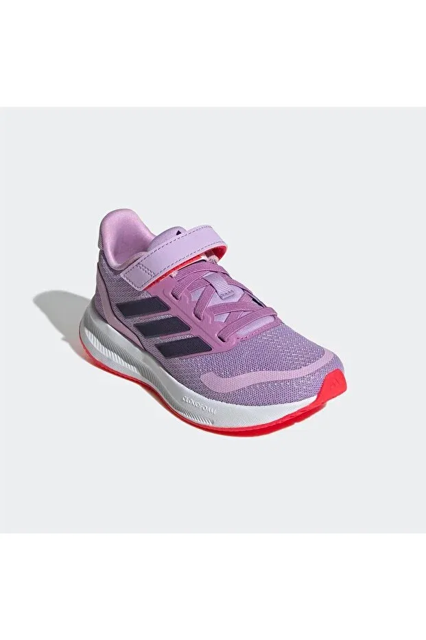 Детские кроссовки для девочек с шнуровкой Runfalcon 5 el c Adidas, Powder Plum Aurora Plum Lu — фото 2