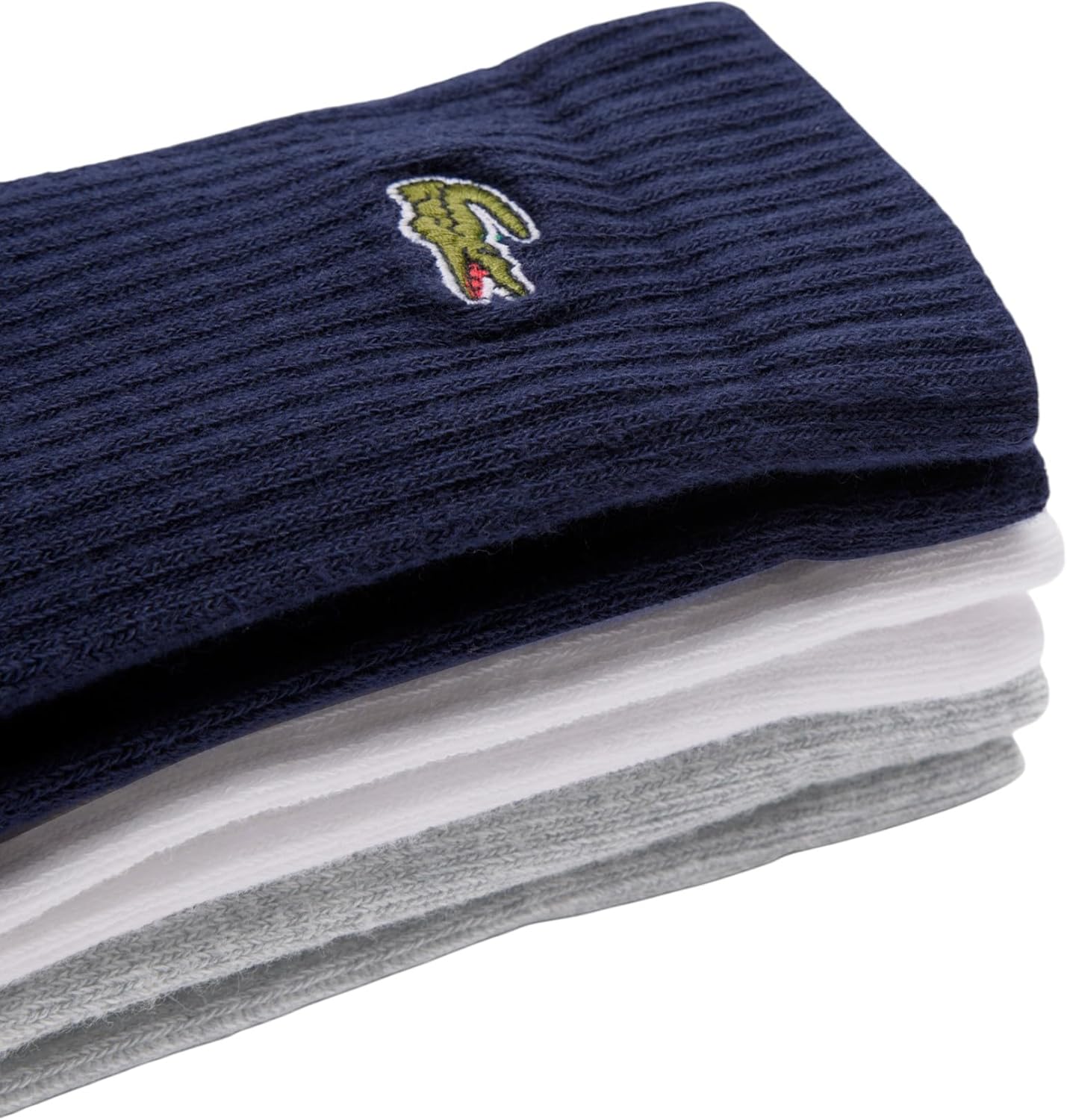 Носки Lacoste Unisex Sport, 3 пары, серый/белый/темно-синий — фото 3