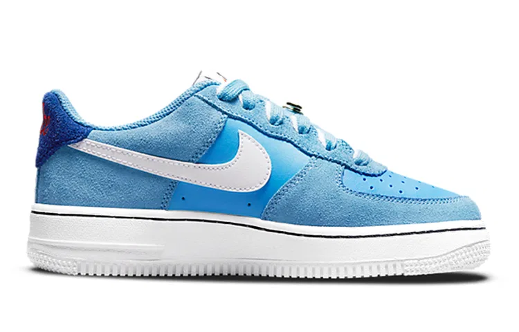 Детские кроссовки с замшевыми деталями Air Force 1 Low LV8 S50 University Blue GS Nike, University Blue — фото 3