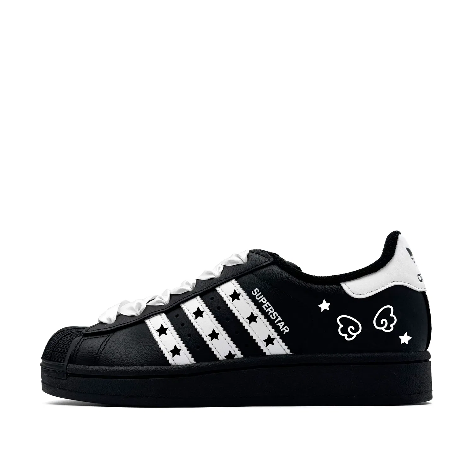 Детские кеды для скейтбординга кожаные Superstar 2 Adidas Originals, Black