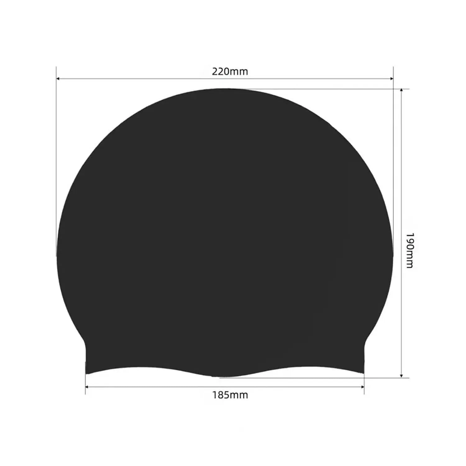 Шапочка для душа Silikon, DQZRTUECA, 22x19 см, Schwarz — фото 4