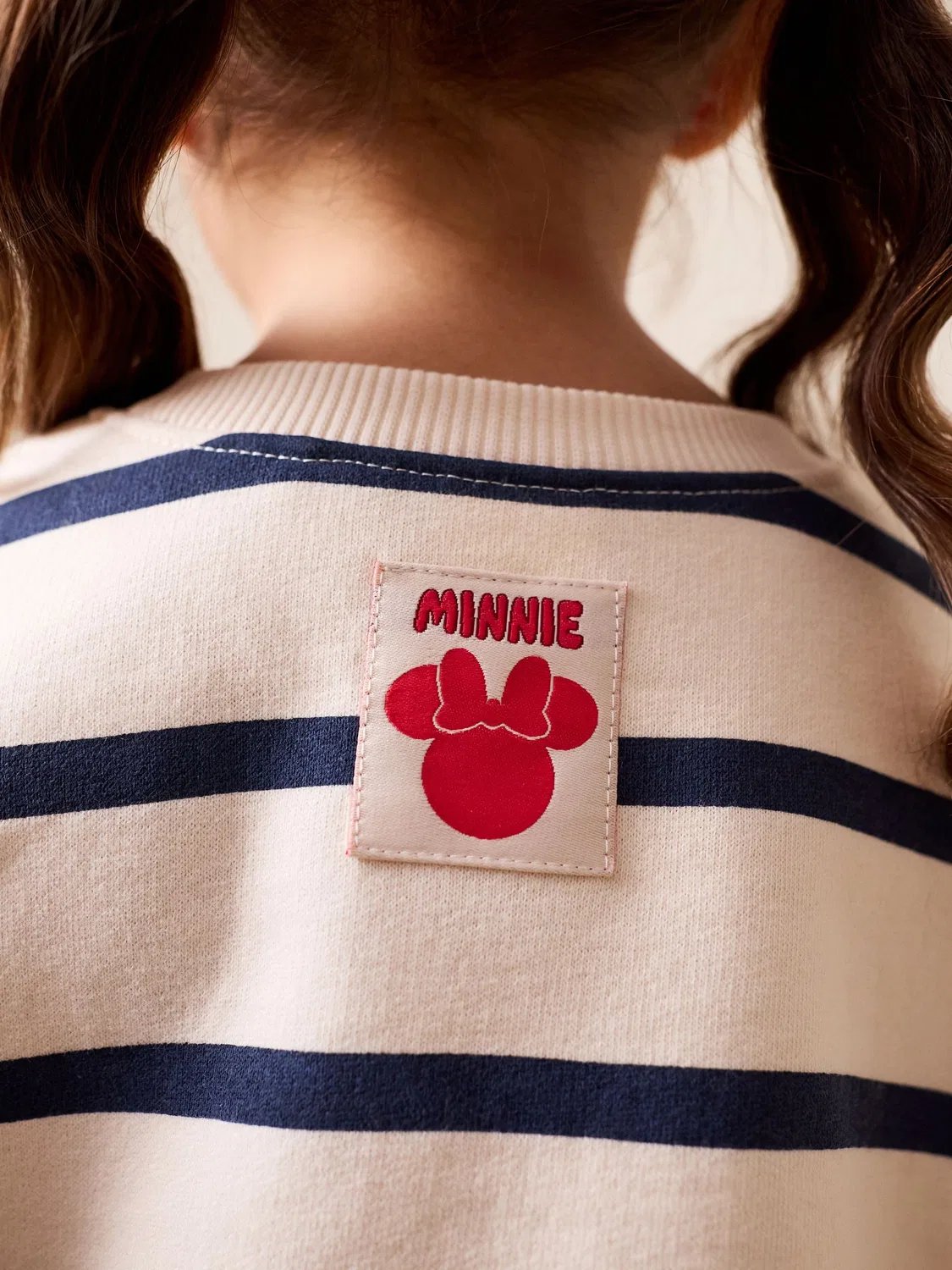 Свитшот с Микки Маус, полосатый, Cream Minnie Mouse Sweatshirt Next, кремовый — фото 4