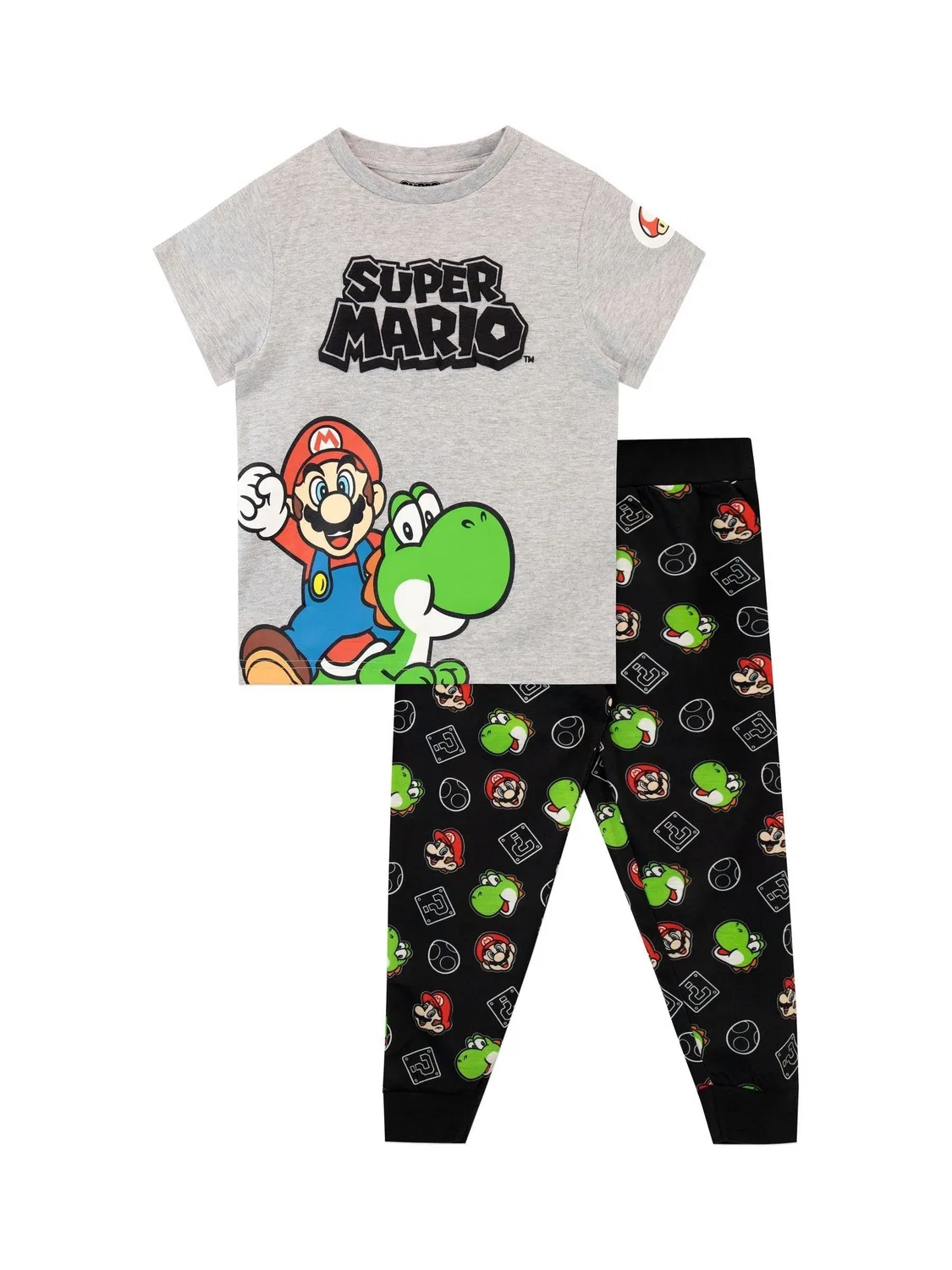 Пижама с принтом Super Mario Character, серый