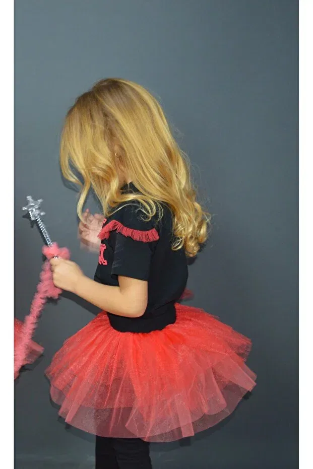 Детские леггинсы для девочек с рюшами Happy Rock Long Tutu Geef Kıds, Black — фото 4
