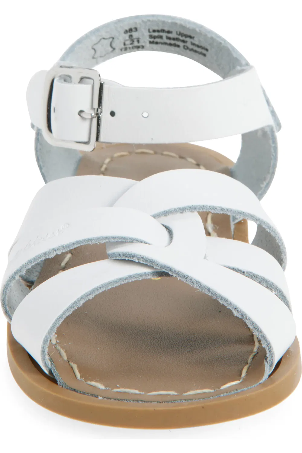 Детские сандалии на щиколотке с кожаным верхом Salt Water Sandals by Hoy, белый — фото 4