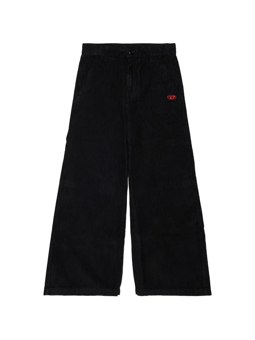 Широкие вельветовые брюки Diesel Kids, черный
